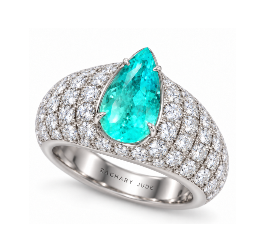 Fine jewelry cast in gold and finished by hand